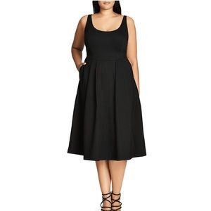 EUC City Chic Midi scoop neck dress